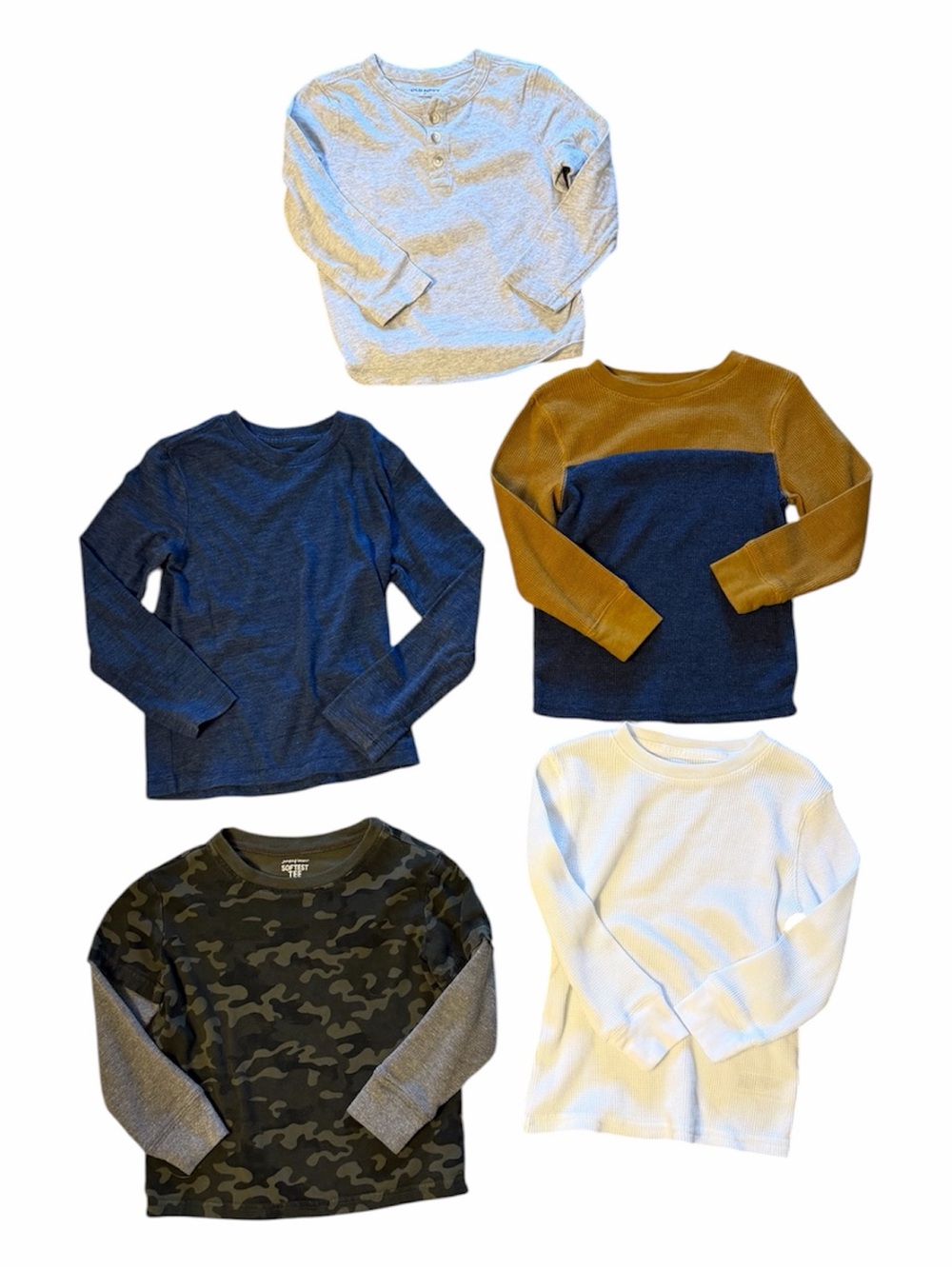 Bundle of 5 Cat & Jack/Jumping Beans long sleeve tees in 4T